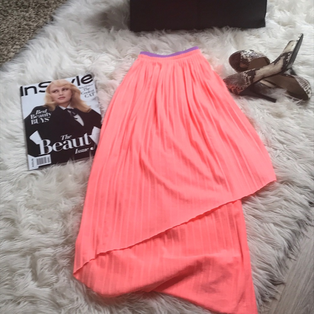 American Eagle Sherbet Asymmetrical Pleated Skirt
